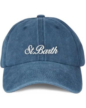 MC2 Saint Barth Casquette En Jean Davis Brodée - Blue