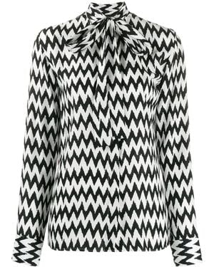 Haider Ackermann Printed Pussy Bow Blouse - Black