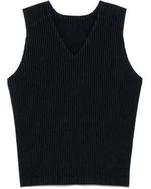 Homme Plissé Issey Miyake プリーツ トップ - ブラック