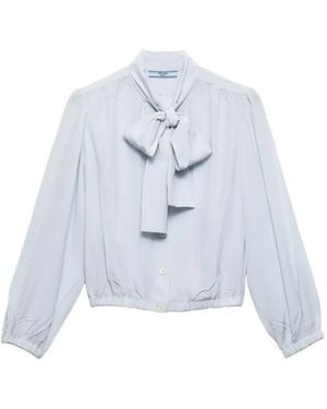 Prada Crepe De Chine Shirt - White