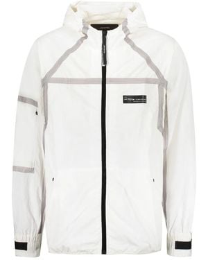 ISO.POETISM Mesh Panel Hooded Jacket - White