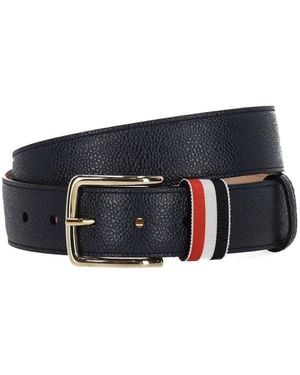 Thom Browne Striped buckle belt - Blau