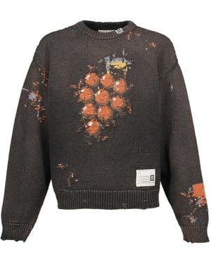 Maison Mihara Yasuhiro Grape Jacquard Knit Sweater - Black
