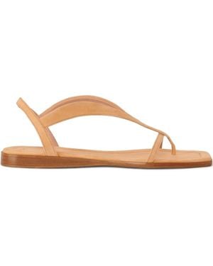 Fabiana Filippi Sandales En Cuir À Semelle Plate - Brown