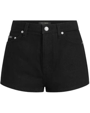 Dolce & Gabbana Pantalones Vaqueros Cortos - Negro