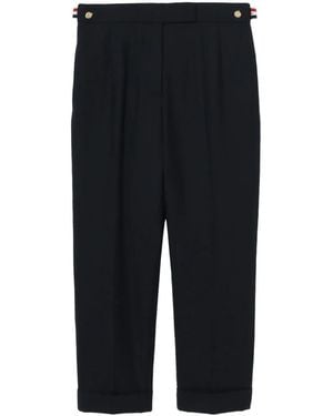 Thom Browne Super 120's Wool Twill Slim-Fit Pants - Blue