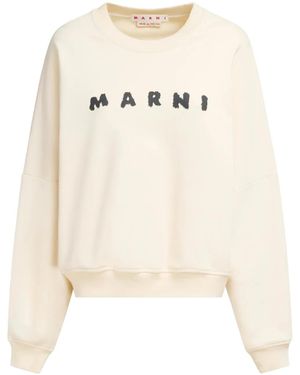 Marni Felpa Con Stampa - Neutro