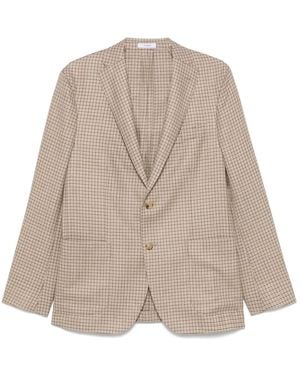Boglioli Checked Blazer - Natural