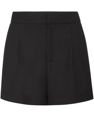 Philipp Plein Logo-Plaque Satin Shorts - Black