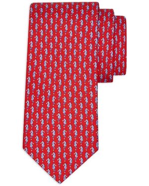 Ferragamo Cravatta Con Stampa - Rosso