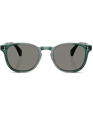 Oliver Peoples Lunettes De Soleil À Monture Ronde - Grey