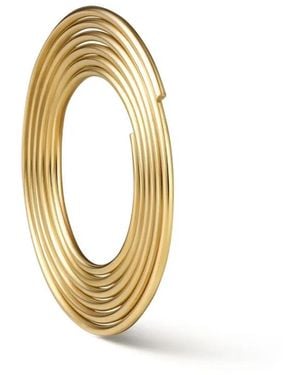 Shihara 18Kt Flat Hoop 02 Earring - Metallic