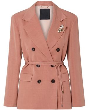 Liu Jo Blazer Tencel Con Cinturón - Rosa