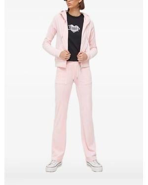 Juicy Couture Embroidered-Logo Hoodie - White