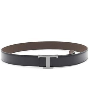 Tod's Ceinture En Cuir À Boucle T - Blanc