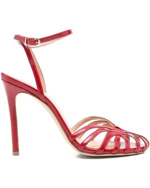 The Seller Ankle-Strap Stiletto Sandals - Red