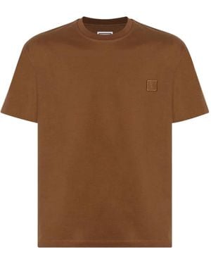 WOOYOUNGMI T-Shirt mit Logo-Print - Braun