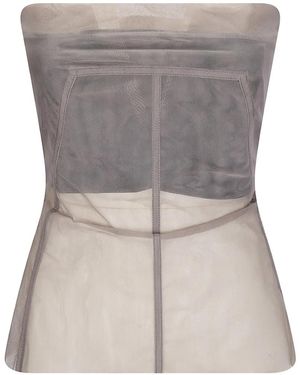 Rick Owens Mesh Strapless Bustier - Grey