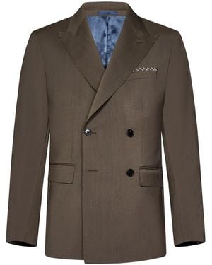 Low Brand Double-Breasted Tailored Blazer - Brown