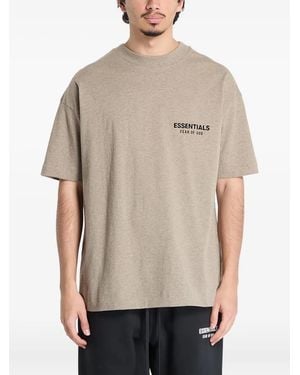 Fear Of God Logo-Print T-Shirt - Grey