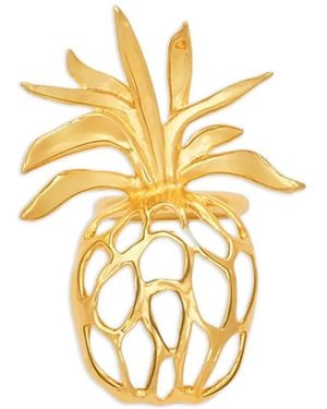 Oscar de la Renta Opengewerkte Ananasring - Metallic