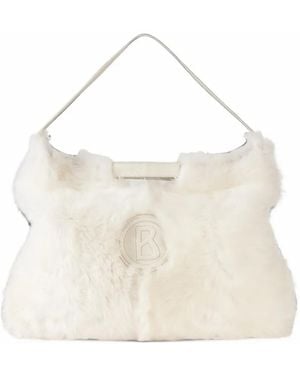 Bogner Choulex Snow Mable Lamb-Fur Tote Bag - White