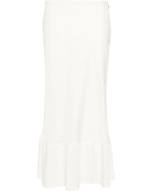 Lemaire Semi-Sheer A-Line Midi Skirt - White