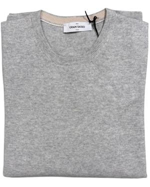 Gran Sasso Crew-Neck Merino Wool Sweater - Gray