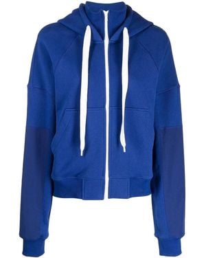 Goen.J Long-Sleeve Zip-Up Hoodie - Blue