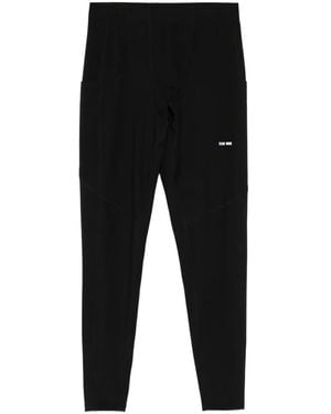 TEAM WANG design Logo-Printed Performance Leggings - Black