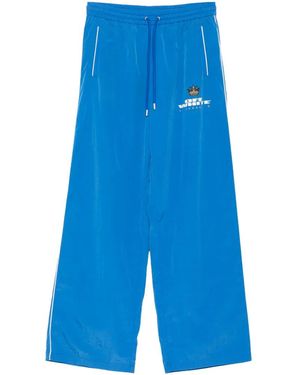 Off-White c/o Virgil Abloh Logo-Printed Track Trousers - Blue