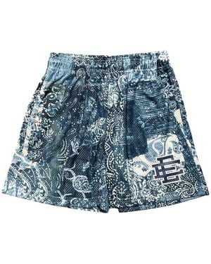 Eric Emanuel Paisley-Print Shorts - Blue
