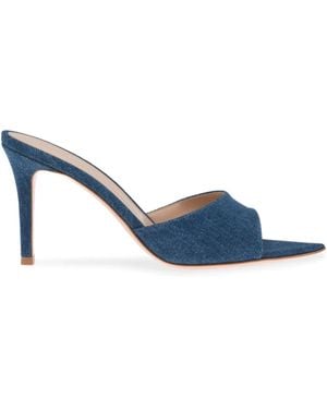 Gianvito Rossi Elle 85mm ミュール - ブルー