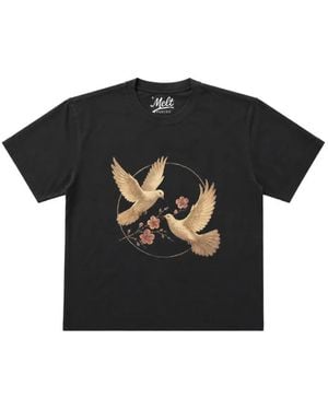 Melt Camiseta Con Paloma Estampada - Negro