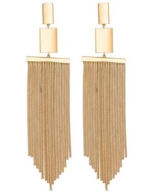 Isabel Marant Rectangle Fringe Earrings - White