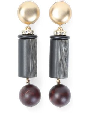 Giorgio Armani Crystal-Embellished Drop Earrings - White