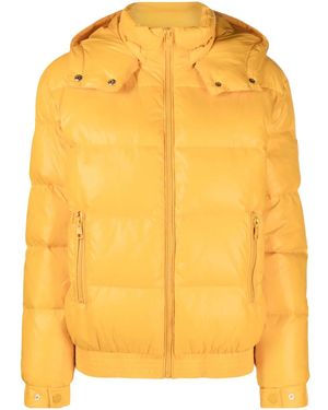 Twinset Logo-Plaque Hooded Puffer Jacket - Yellow