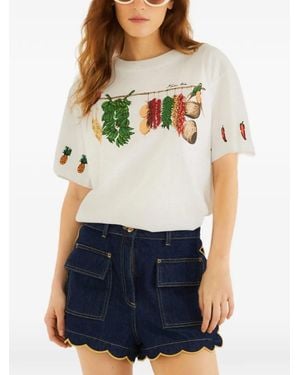 FARM Rio Brazilian Bodega Short Sleeve T-Shirt - White