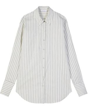 Patrizia Pepe Striped Cotton Shirt - White