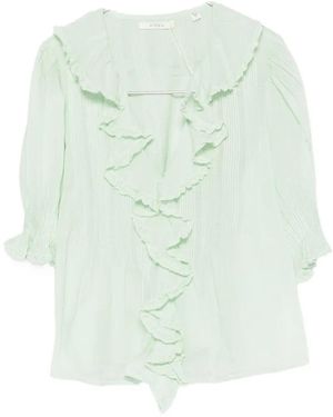 Doen Henri Ruffled Blouse - Green