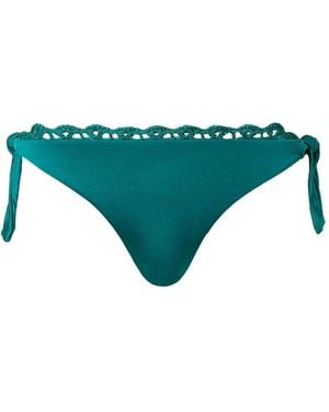 Twinset Bikini Thong With Crochet Detail - Green