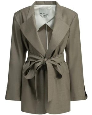 Sa Su Phi Belted Double-Breasted Coat - Gray