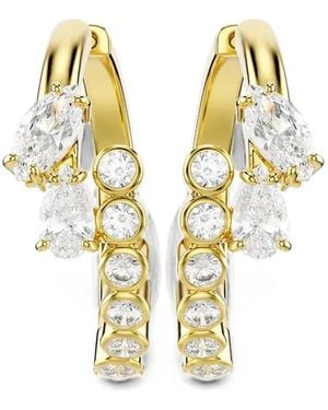 Swarovski Pendientes De Aro Mesmera Con Detalles De Cristales - Metálico