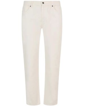 Moschino Belt-Loop Straight-Leg Jeans - White