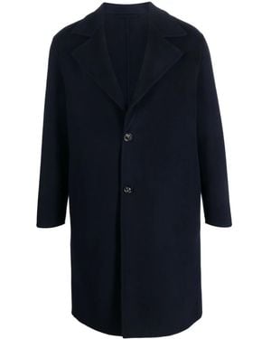 Lardini Single-Breasted Wool-Blend Coat - Blue