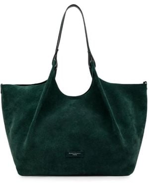 Gianni Chiarini Large Dua Suede Shoulder Bag - Green