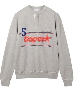 Stella McCartney Felpa Con Maniche A Spalla Bassa - Grigio