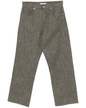 sunflower Wide Twist Striped Straight Jeans - Grey