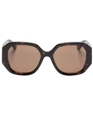 Chloé Marcie Square-Frame Sunglasses - Natural