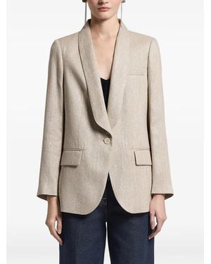Peserico Chaqueta Con Motivo De Espiga - Neutro
